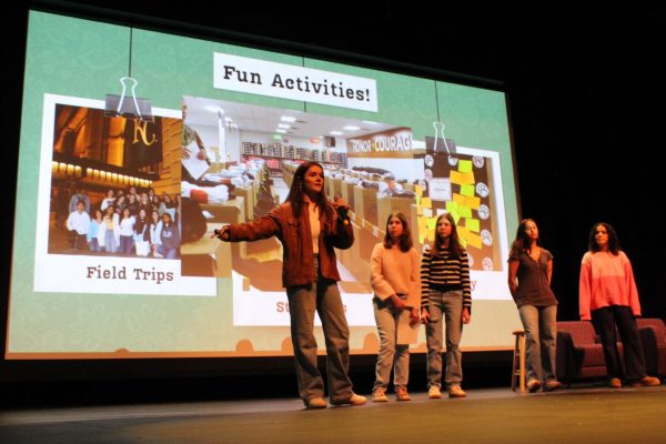 Senior Ashley Sanchez speaks out about photography in Drops Of Ink. This presentation took place in the auditorium during third period on Thursday, March 20th. 