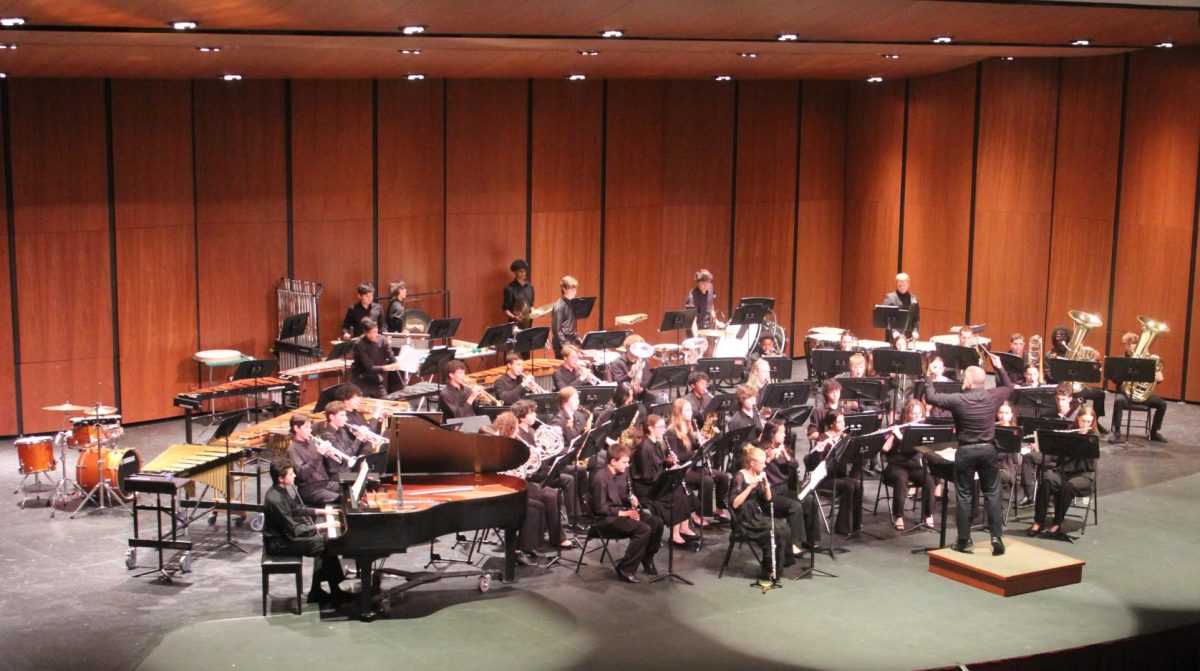 The Symphonic Winds finish out the concert with “The Inferno,” inspired by Dante Alighieri’s famous poem of the same name. The band uses its full dynamic range from quiet and suspenseful all the way to earth-shattering intensity.