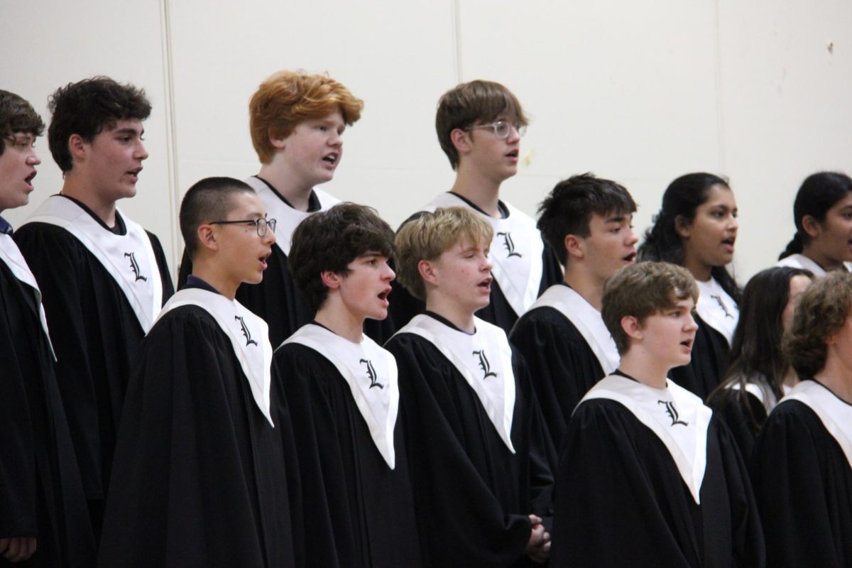 The Concert Chorale’s tenors sing “Shady Grove” Arr. Robert Hugh. Most of the tenors in this choir are involved with the fall musical Les Misérables as well. 
