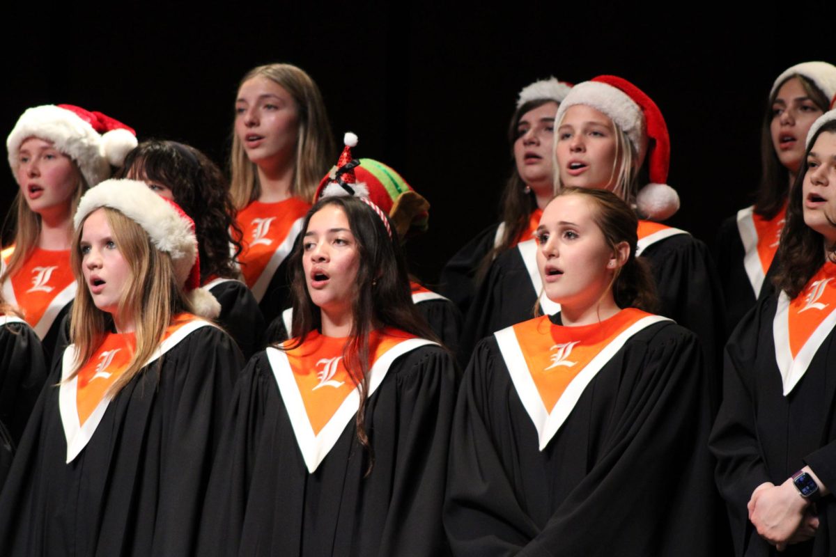 The Concert Choir, the most advanced choir group, performs "Where the River Meets the Sea" from Emmet Otter's Jug Band Christmas. “It was really bittersweet since it was my last Christmas concert, but I enjoyed every minute of it,” senior Katie Baker, Choir President, said.