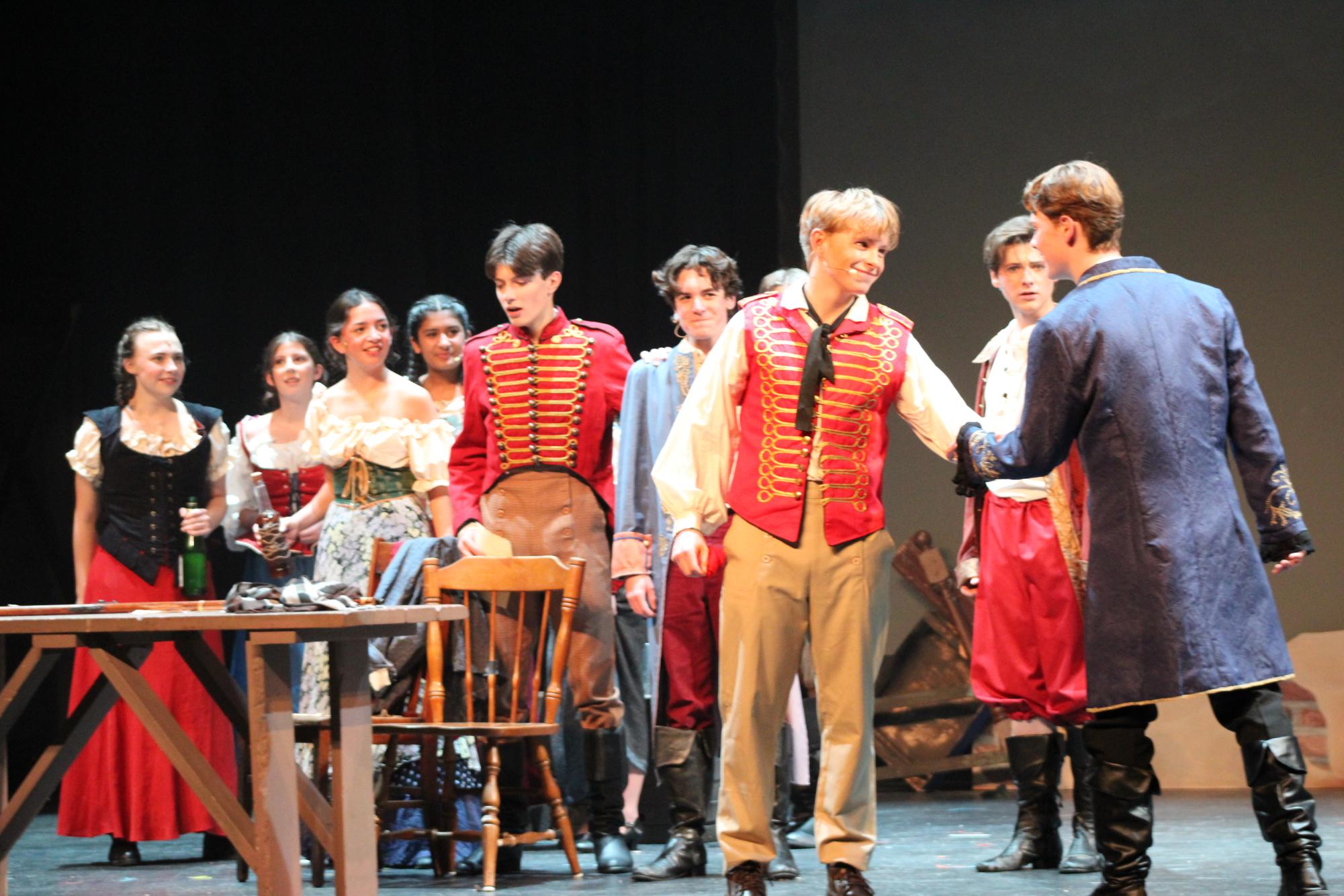 In Oct. 2025, the LHS theater department put on a production of the classic musical Les Misérables. Pictured here are both company selectees for All State Theater production, Newsies: junior Michael Bowman and sophomore Nate Wagner. In Les Misérables, their characters come together to fight in the French Revolution.