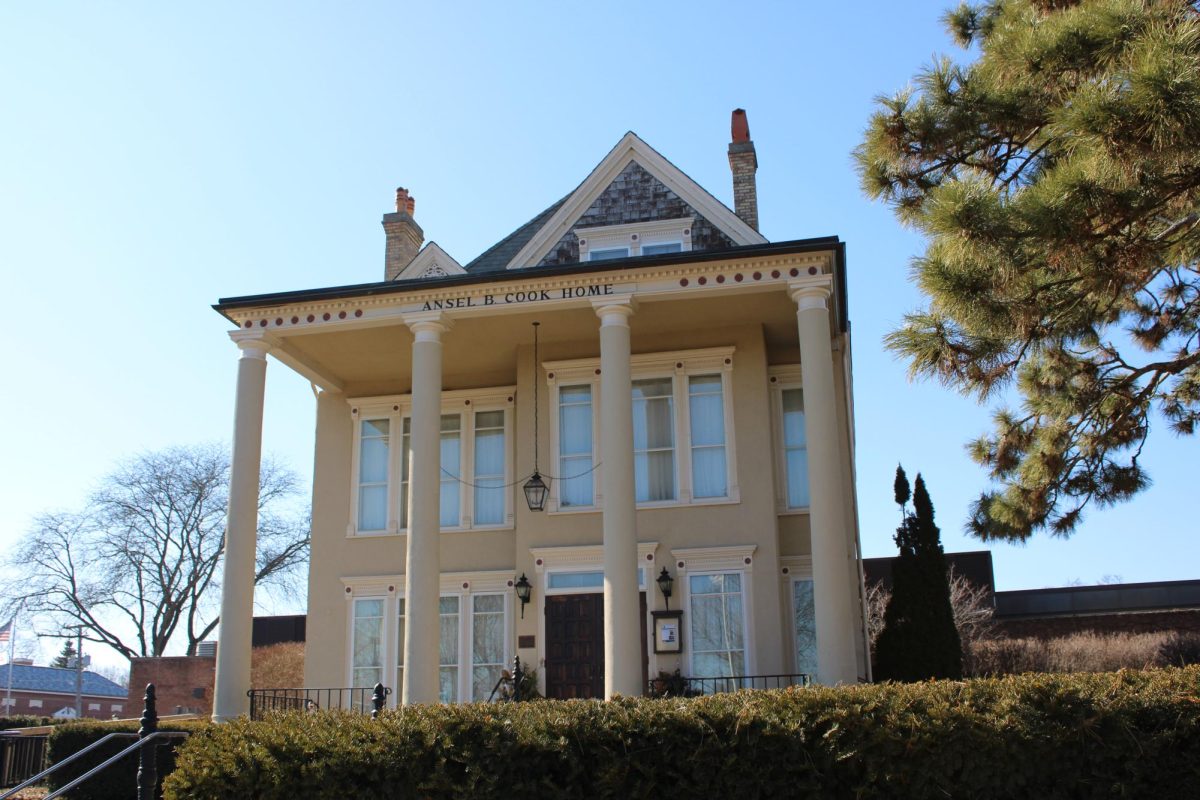 Built by Ansel B. Cook as a summer residence, the Cook
Home has been a landmark of Libertyville since 1878. Since
his death and family’s donation, the property has served

Libertyville in various community activities, such as the annual Libertyville Days, the city’s first post office and a stop on the campaign trail of John F. Kennedy.