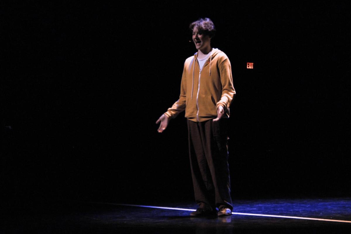 Paul, played by junior Kade Burroughs, shares his life story during a 10-minute monologue to the director. The monologue lets Paul open up about his journey as a gay dancer who dealt with bullying and homophobia growing up.

