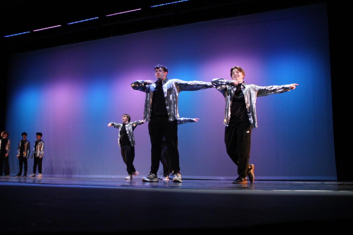 Seniors Lizzie Hamilton and Luke Bucciero take part in their first-ever Orchesis performance.